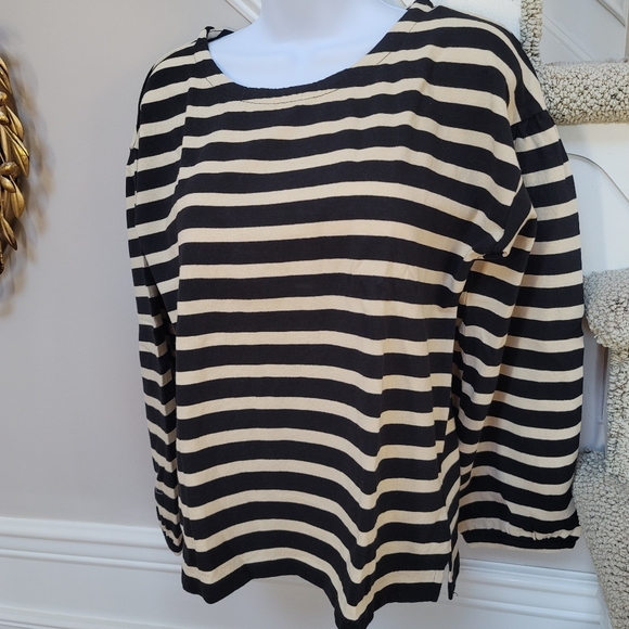 🆕️ J Crew Mariner cloth puff-sleeve striped top - Picture 3 of 7